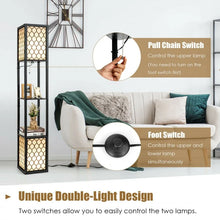 Load image into Gallery viewer, Modern Multifunctional Storage Floor Lamp with Tray Table