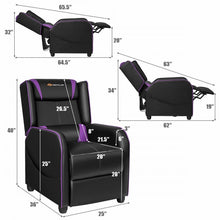 Load image into Gallery viewer, Costway Adjustable Swivel Recliner Chairs with Footrest and Massage Function - Suitable for Living Room and Home Theater