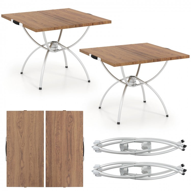 Outdoor Folding Camping Table Set of 2 - Suitable for Camping and Hiking