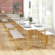 Load image into Gallery viewer, Costway Modern Dining Table Set for 4 with 2 Chairs and 1 Bench - Suitable for Restaurant and Kitchen