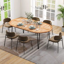 Load image into Gallery viewer, Outdoor Oval Dining Table with Umbrella Hole - Suitable for Patio, Backyard, and Garden
