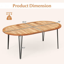 Load image into Gallery viewer, Outdoor Oval Dining Table with Umbrella Hole - Suitable for Patio, Backyard, and Garden