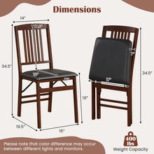 Load image into Gallery viewer, Vintage Dining Chairs Set for Home - 2-Piece Set with Cushioned Seats - Suitable for Restaurant and Cafe