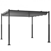 Charger l'image dans la galerie, Costway 10x10 ft Outdoor Canopies and Gazebos with Retractable Top - Suitable for Backyard, Garden, and Parties