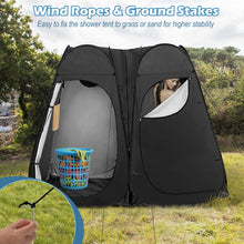Load image into Gallery viewer, Costway Outdoor Pop-Up Canopy Tent - Black Two-Person Waterproof Tent, Suitable for Camping and Hiking