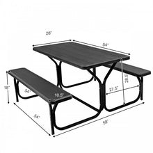 Load image into Gallery viewer, Costway Outdoor Patio Metal Base Picnic Table and Bench Set