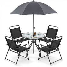 Load image into Gallery viewer, Outdoor Patio Dining Set with Umbrella