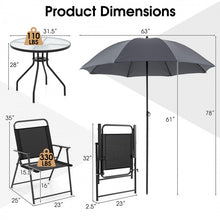 Load image into Gallery viewer, Outdoor Patio Dining Set with Umbrella