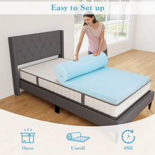 Load image into Gallery viewer, White Cooling Gel Memory Foam Mattress Topper