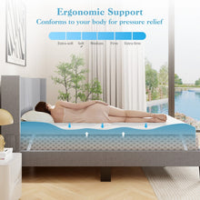 Load image into Gallery viewer, White Cooling Gel Memory Foam Mattress Topper