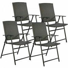 Charger l'image dans la galerie, Outdoor Garden Patio Wicker Folding Chair Furniture Set