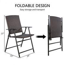 Charger l'image dans la galerie, Outdoor Garden Patio Wicker Folding Chair Furniture Set