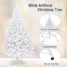 Load image into Gallery viewer, 6/7.5/9-Foot White Christmas Tree with Metal Stand - Multiple Sizes Available for Christmas Event Decorations