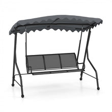 Load image into Gallery viewer, Costway Outdoor Swing with Canopy for 3 - Features Adjustable Sunshade, Suitable for Garden, Patio, and Porch