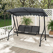 Load image into Gallery viewer, Costway Outdoor Swing with Canopy for 3 - Features Adjustable Sunshade, Suitable for Garden, Patio, and Porch