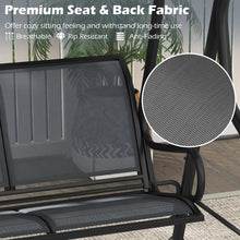 Load image into Gallery viewer, Costway Outdoor Swing with Canopy for 3 - Features Adjustable Sunshade, Suitable for Garden, Patio, and Porch