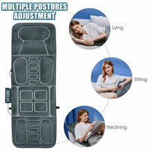 Load image into Gallery viewer, Gray Portable Full-Body Foldable Massage Mat with Heating and 5 Massage Modes