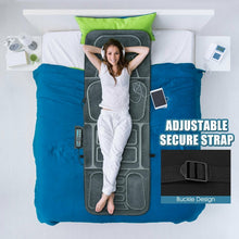 Load image into Gallery viewer, Gray Portable Full-Body Foldable Massage Mat with Heating and 5 Massage Modes