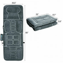 Load image into Gallery viewer, Gray Portable Full-Body Foldable Massage Mat with Heating and 5 Massage Modes