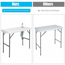 Load image into Gallery viewer, Outdoor Folding Camping Table with Faucet Sprayer - Suitable for Camping, Fishing, and Hiking