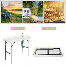 Load image into Gallery viewer, Outdoor Folding Camping Table with Faucet Sprayer - Suitable for Camping, Fishing, and Hiking