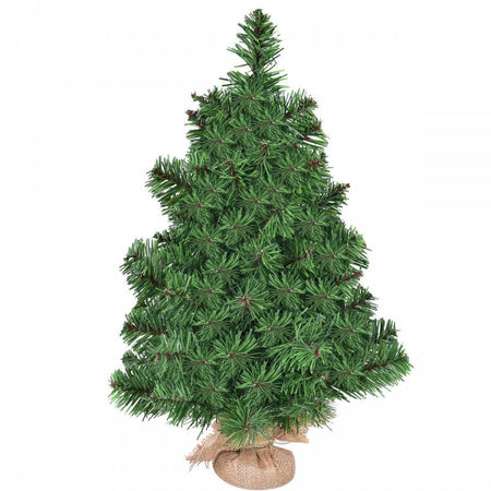 Small Tabletop Christmas Tree with Burlap Base - Suitable for Christmas Decorations