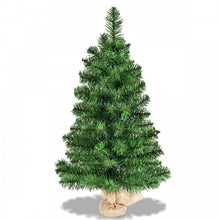 Load image into Gallery viewer, Small Tabletop Christmas Tree with Burlap Base - Suitable for Christmas Decorations