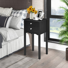 Load image into Gallery viewer, Costway Modern Minimalist Shop Side Table - Sofa End Table with 2 Drawers