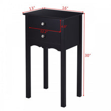 Load image into Gallery viewer, Costway Modern Minimalist Shop Side Table - Sofa End Table with 2 Drawers