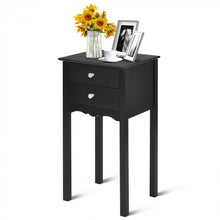 Load image into Gallery viewer, Costway Modern Minimalist Shop Side Table - Sofa End Table with 2 Drawers