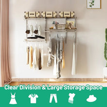 Load image into Gallery viewer, Wall-Mounted Custom Closet Organization Kit with Hanging Rod - Easy to Clean and Install, Ideal for Bedroom