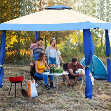 Charger l'image dans la galerie, 13 x 13 Ft Outdoor Garden Portable Pop-Up Canopy Gazebo with Carrying Bag