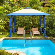Charger l'image dans la galerie, 13 x 13 Ft Outdoor Garden Portable Pop-Up Canopy Gazebo with Carrying Bag