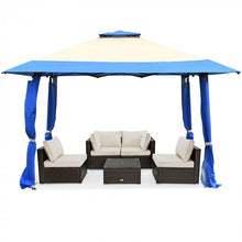 Charger l'image dans la galerie, 13 x 13 Ft Outdoor Garden Portable Pop-Up Canopy Gazebo with Carrying Bag