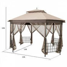 Load image into Gallery viewer, 10'x12' Octagonal Outdoor Patio Gazebo Canopy Tent