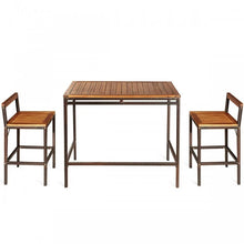 Load image into Gallery viewer, 3-Piece Outdoor Patio Rattan Bar Furniture Set: Table and Chairs
