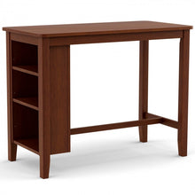 Load image into Gallery viewer, Vintage Rectangular Dining Table with Three-Tier Storage Shelf - Suitable for Kitchen and Restaurant