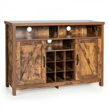 Load image into Gallery viewer, Costway Home Bar Cabinet Vintage Cupboard with Removable Wine Rack - Suitable for Restaurant and Kitchen