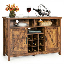 Load image into Gallery viewer, Costway Home Bar Cabinet Vintage Cupboard with Removable Wine Rack - Suitable for Restaurant and Kitchen