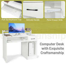 Load image into Gallery viewer, Multifunctional Office Computer Desk with Keyboard Tray