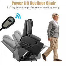 Charger l'image dans la galerie, Costway Electric Leather Recliner Couch Massage Chair with 8-Point Massage, Heating, Cup Holder, and Side Pockets
