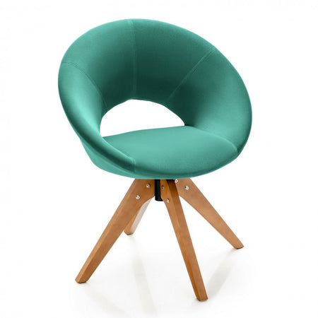 Costway Modern Swivel Chairs Living Room with Velvet Cushion - Suitable for Living Room and Cafe