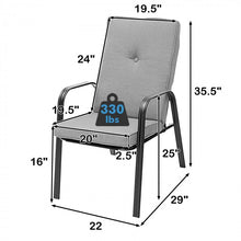 Load image into Gallery viewer, Patio Garden Modern Minimalist Gray Dining Chairs, Set of 4