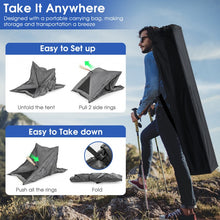 Load image into Gallery viewer, Costway Gray Pop-Up Camping Tent with Rainfly and Carry Bag - Suitable for Outdoor Camping and Travel