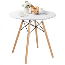 Load image into Gallery viewer, Costway Modern Minimalist White Round Wooden Dining Table - Suitable for Restaurant and Cafe
