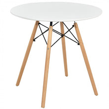 Load image into Gallery viewer, Costway Modern Minimalist White Round Wooden Dining Table - Suitable for Restaurant and Cafe