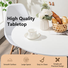 Load image into Gallery viewer, Costway Modern Minimalist White Round Wooden Dining Table - Suitable for Restaurant and Cafe
