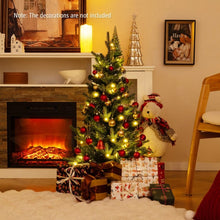 Load image into Gallery viewer, Realistic PVC Christmas Tree with LED String Lights - Battery Operated - Suitable for Home, Apartment, and Store Christmas Decorations