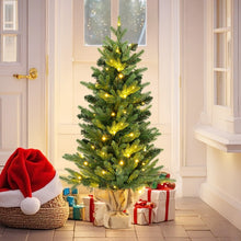 Load image into Gallery viewer, Realistic PVC Christmas Tree with LED String Lights - Battery Operated - Suitable for Home, Apartment, and Store Christmas Decorations