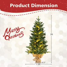 Load image into Gallery viewer, Realistic PVC Christmas Tree with LED String Lights - Battery Operated - Suitable for Home, Apartment, and Store Christmas Decorations